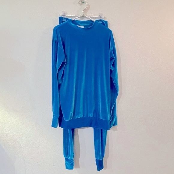 Laina Rauma SET blue velour loungesuit tracksuit - Picture 1 of 14